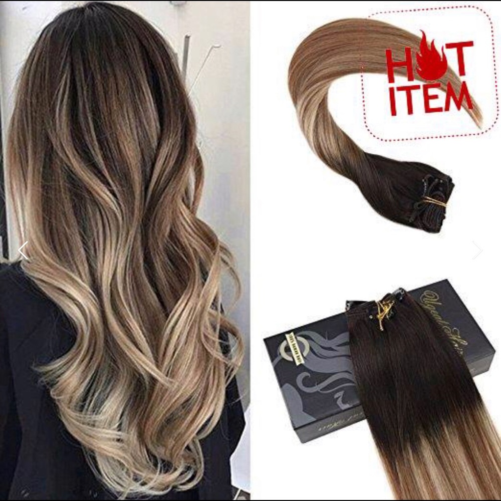Balayage Ombré Clip-in Extensions 18”